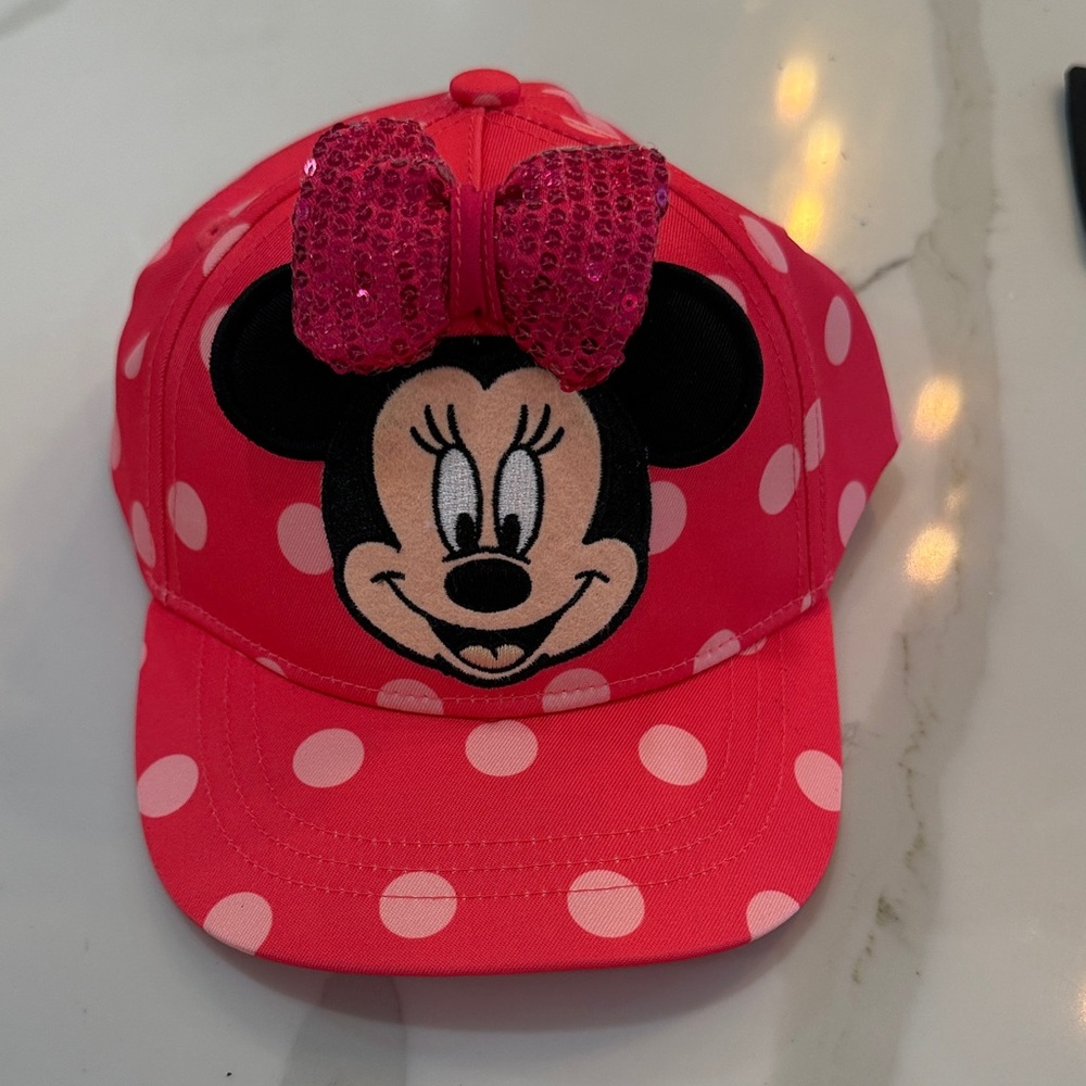 Toddler Minnie Pink Polka Dot Cap with Bow